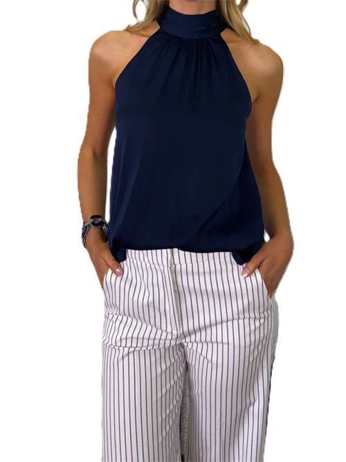 villette halter top Silk 95 Five navy Silk 95 Five | 26080N03 NAVY